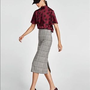 *NWT* Zara Houndstooth Pencil Skirt